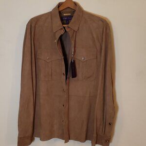 Ralph Lauren, Purple Label Men's Barron Suede Shirt jacket
